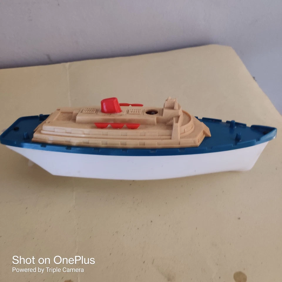 Vintage Plastica a Molla Vento Up Chiave Barca Ms 65 - Immagine 2 di 4