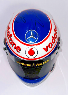 Casque Jenson Button 2011 Vodafone McLaren Mercedes Signé - Échelle 1:2 - Neuf