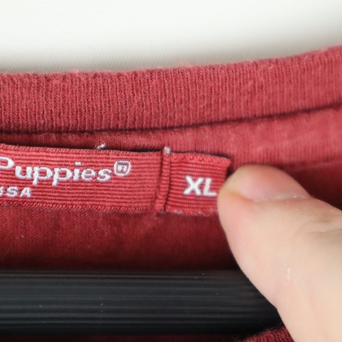 Hush Puppies Tshirt Men Size XL Red Embroidered Solid - Free Oz Post - Picture 4 of 5