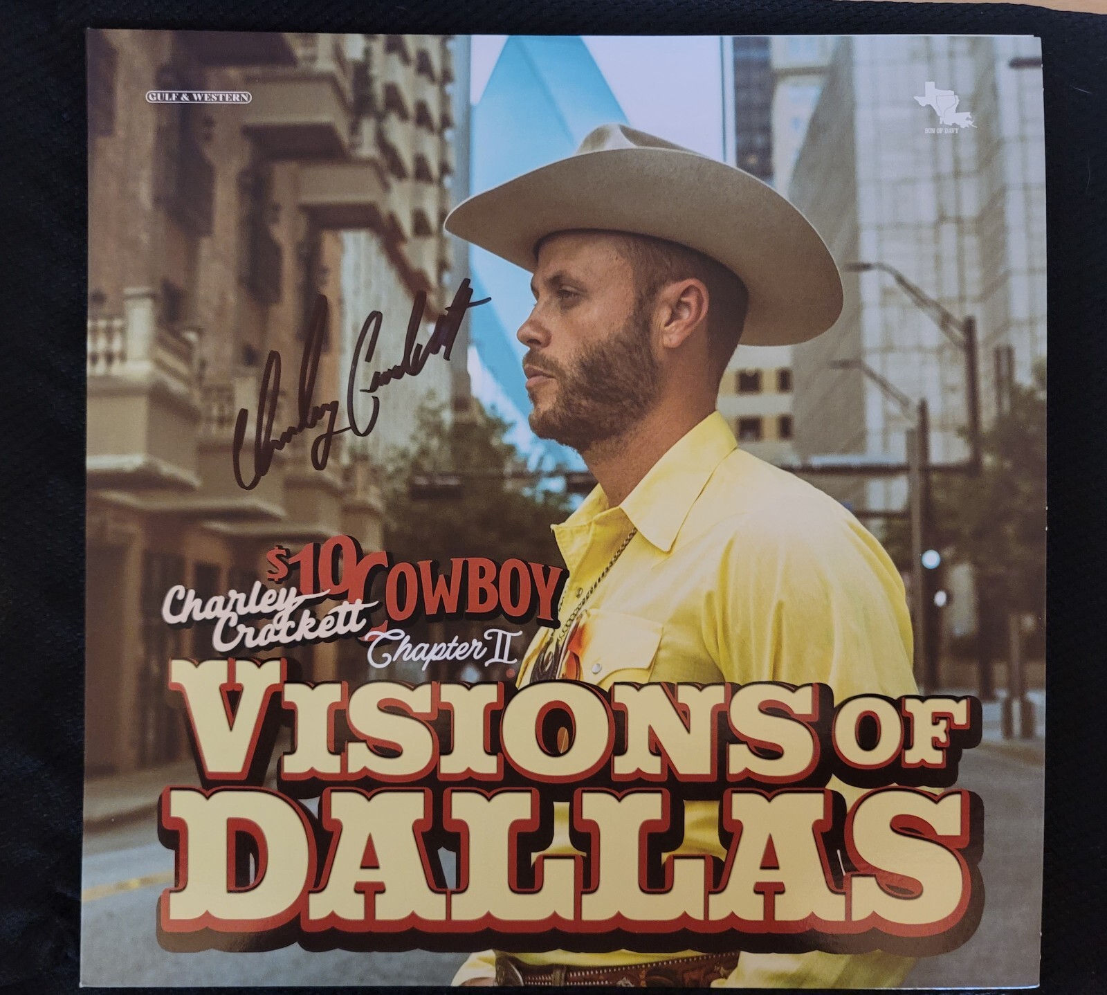 $10 Cowboy Chapter II: Visons of Dallas [LP] Charley Crockett SIGNED Vinyl Auto