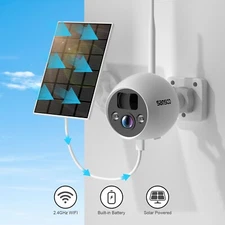 4MP Wireless Solar Powered Security Camera WiFi Audio Waterproof for CCTV System