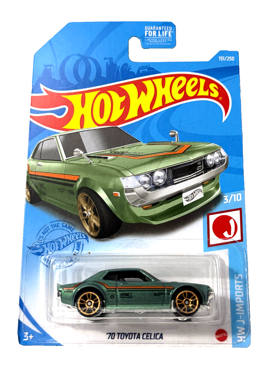 Hot Wheels '70 Toyota Celica Green - 1:64 Scale Die-Cast Car, J Imports Series 151/250