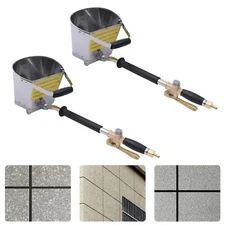 2X Cement Mortar Sprayer Hopper 4 Jet Paint Wall Concrete Stucco Spray Gun Tool