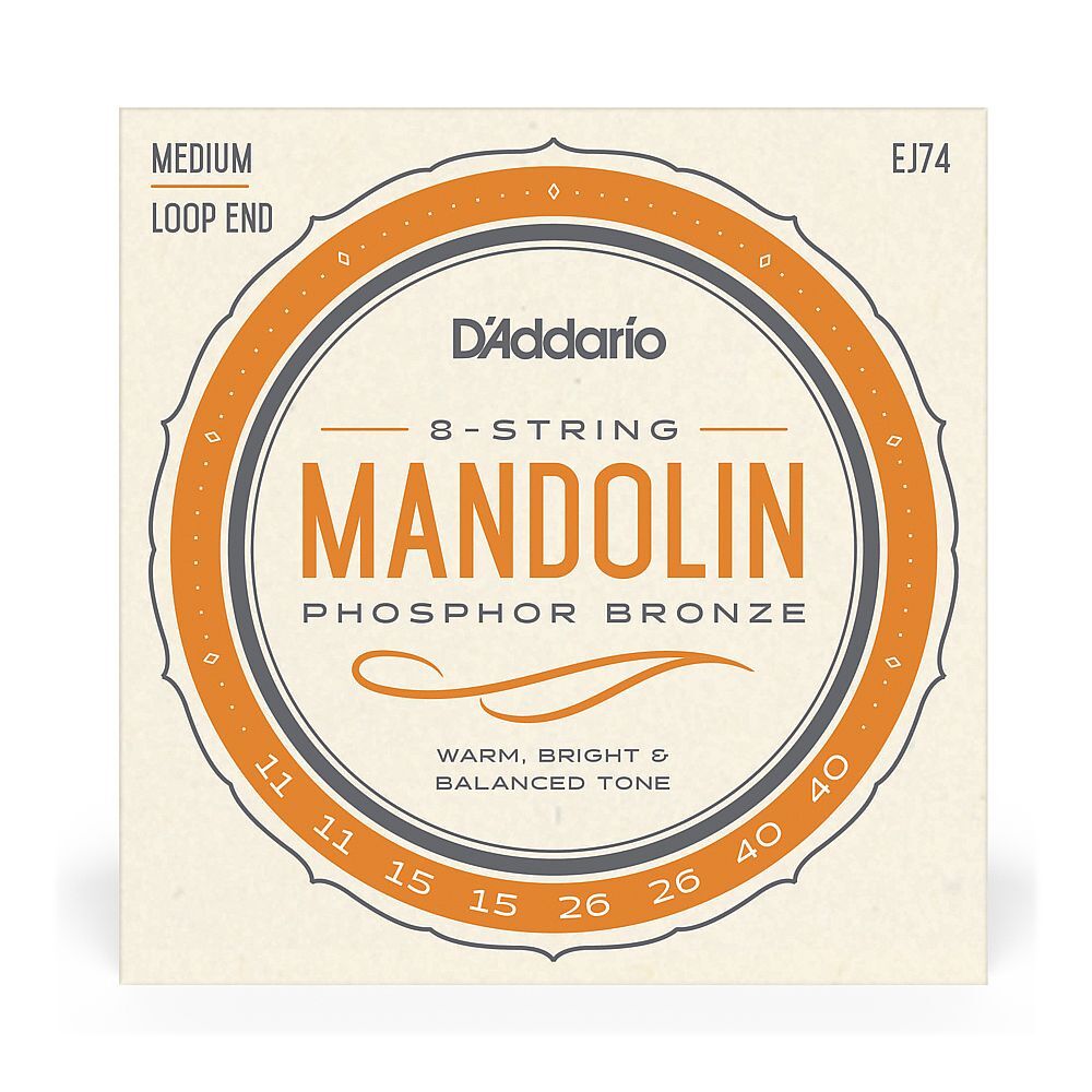 D'Addario Mandolin Strings Phosphor Bronze (.011 - .040)