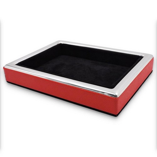 Vide-poches En Cuir Marbré Design - Plateau De Rangement Pour Clés, Monnaie, Portefeuille, Téléphone, Bijoux