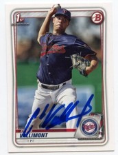 CHRIS VALLIMONT SIGNED 2020 1st BOWMAN BASEBALL CARD MINNESOTA TWINS #BP-78