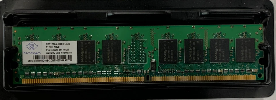 512MB 1Rx8 NANYA NT512T64U88A0F-37B PC2-4300U-444-10-A1 IBM 46C7442 - Image 3 of 4