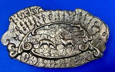 States of Colorado Rocky Mountain High Deer Commemorative Vintage Belt Buckle