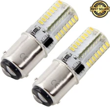 2 Pcs 1076 1142 LED Bulb For RV Interior Bright White 1004 90 12V BA15D Marine..