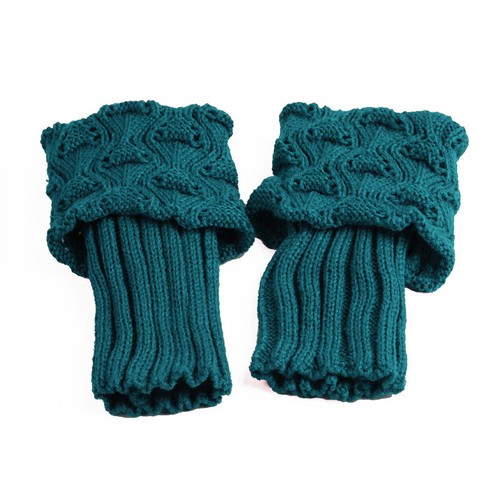 Neu Damen kurze Stulpen Häkelmanschetten Knöcheloberteile Strickbesatz Stiefelsocken - Bild 20 von 22