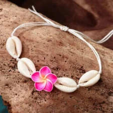 Women's 1 Pc White Exquisite Ocean Style Orchid Flower Bracelet Brand New