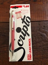 VINTAGE SCRIPTO ULTRA THIN LEAD MECHANICAL PENCIL RED NO.P219 P219