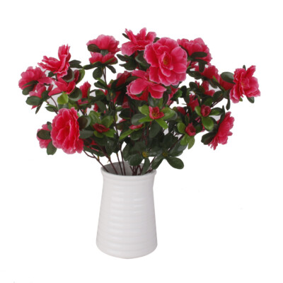 2 x Künstliche Falsche Azalee 29 Kopf Blumen Home Party Garden Decor Rose red