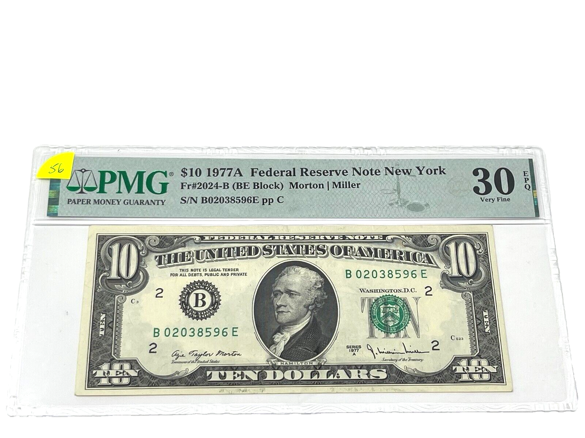 1977A $10 Ten Dollars, FEDERAL RESERVE NOTE Philadelphia