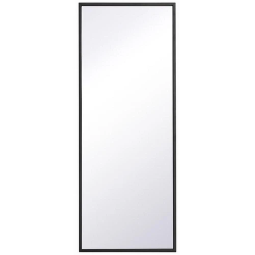 Elegant Decor Eternity 36" x 14" Contemporary Metal Frame Mirror in Black - Picture 1 of 9
