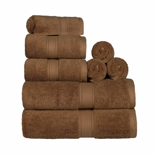 Egyptian Cotton Luxury Solid Ultra Soft Washcloth Hand Bath Bathroom Towel Set - Picture 270 of 371