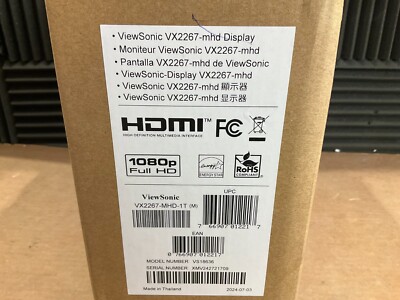 Viewsonic VX2267-MHD 21.5'' LED LCD Display 1080p VX2267-MHD   ️  ️ SEALED