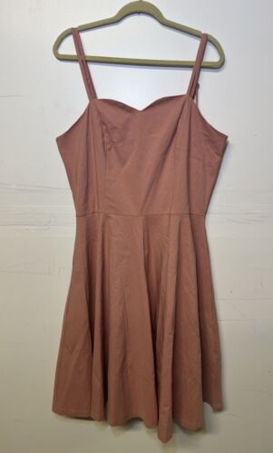 Gown Town NWT Blush Pink A Line Dress Pin Up Retro Stretch Womens 2XL #5