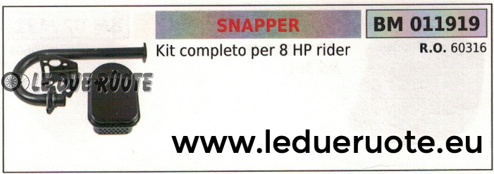 60316 Kit Scarico Marmitta Silenziatore Snapper 8 HP - Ricambio Originale