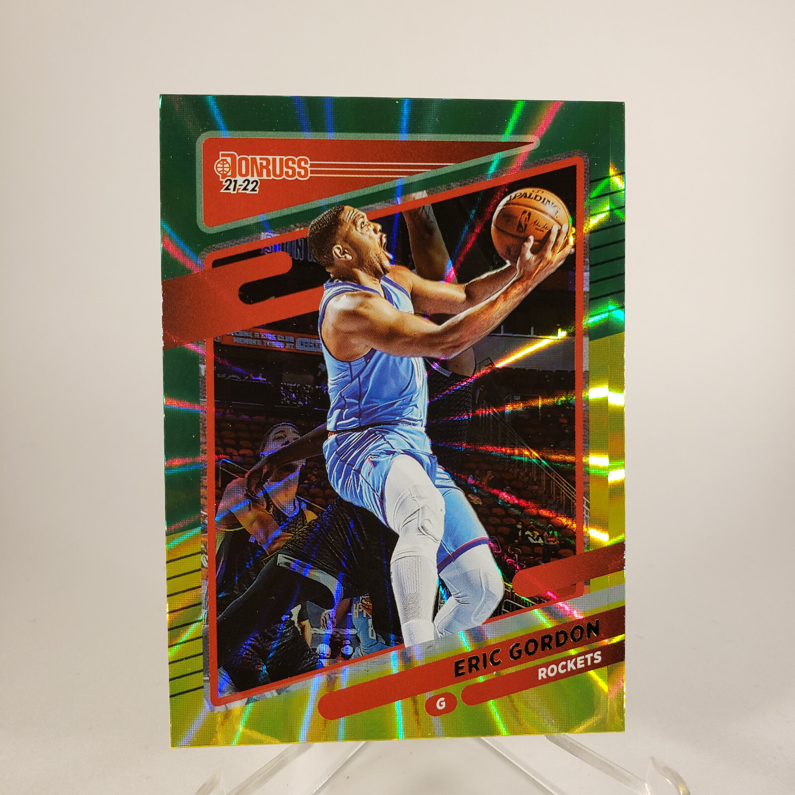 2021-22 Donruss Basketball ERIC GORDON #37 Green Yellow Houston Rockets