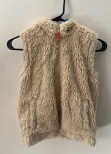 Mini Boden Faux Fur Hooded Vest 9-10 Years Old