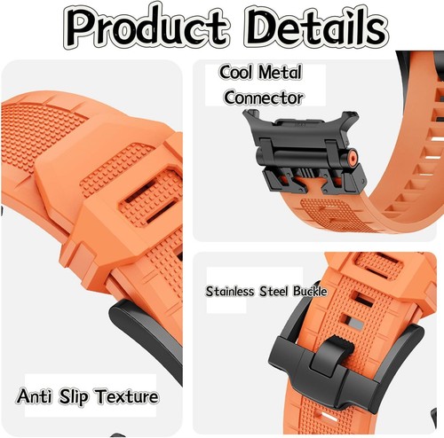 Correa deportiva de silicona con armadura resistente de un clic para reloj Samsung Galaxy 7Ultra Band - Imagen 74 de 130