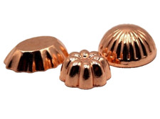 Dolls House Jelly Moulds x 3 Copper Kitchen Accessory  Miniature 1:12th Scale