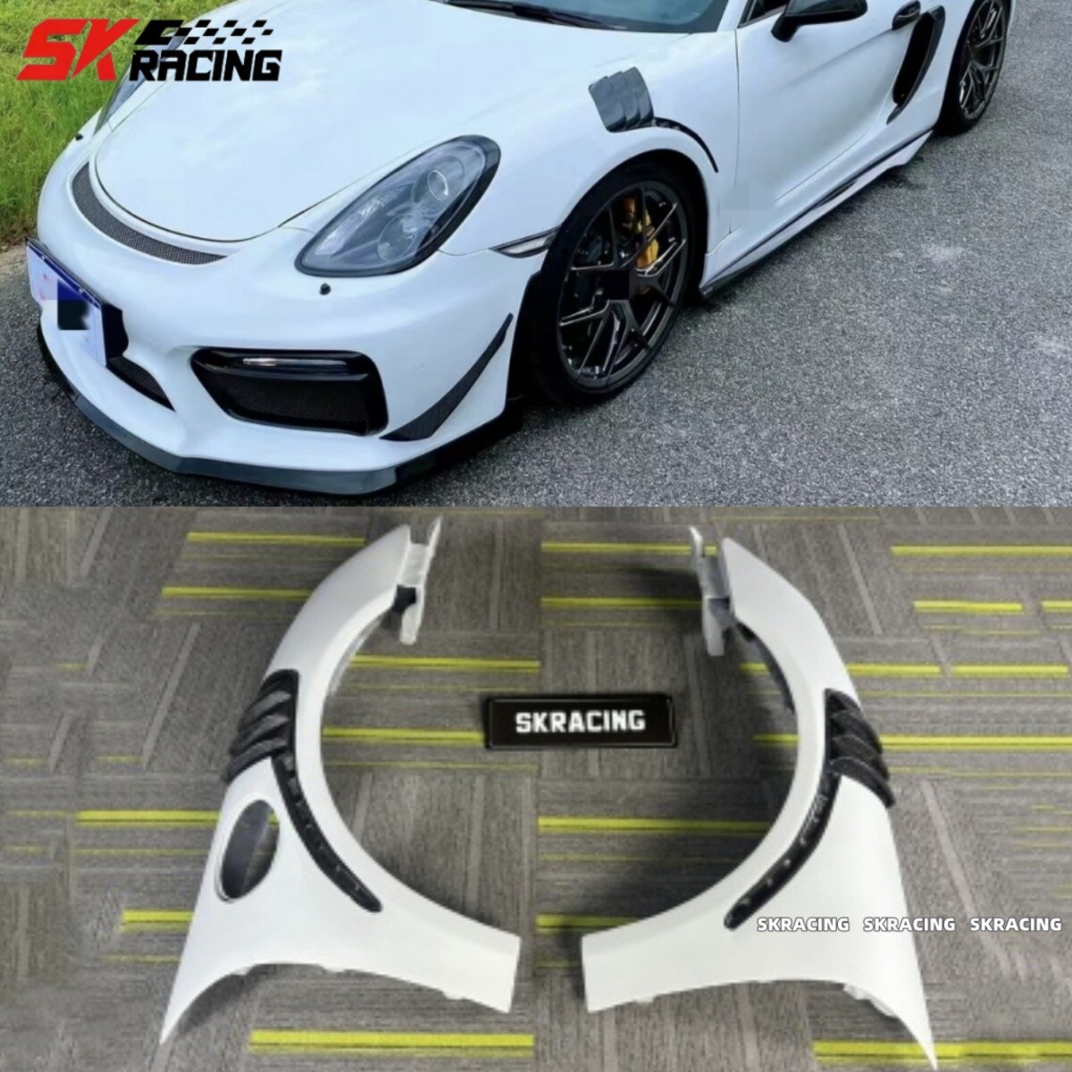 Half Carbon Fiber Side Fender Body Kit Fits Porsche 981 Boxster