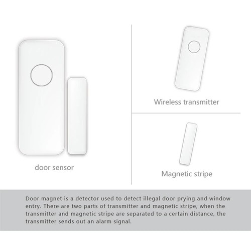 Sensor magnético inalámbrico de puerta y ventana EV1527 modo de codificación RF 433 MHz alarma de seguridad - Imagen 16 de 24