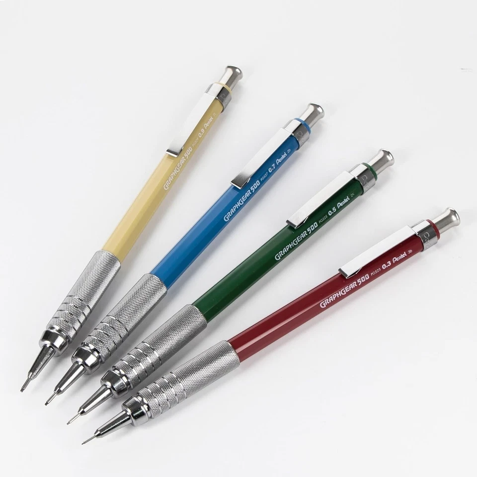 Lápis mecânico Pentel Graphgear 500 edição limitada, conjunto de caixa de cores clássicas - Imagem 3 de 4