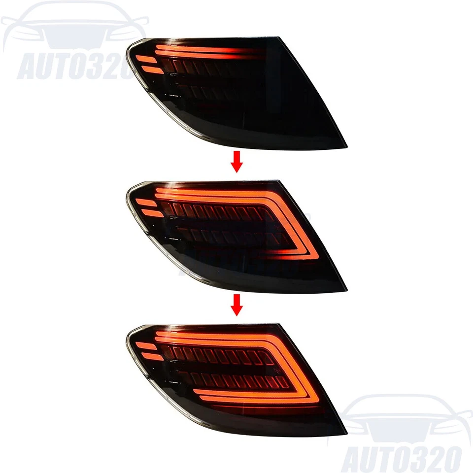 LED negro ahumado para Mercedes Benz W204 C200 C250 C300 2007-2014 luces traseras lámpara Foto 4 de 4