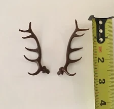 Cuckoo Clock Deer Plastic Antlers. NEW.  2 3/4 inches Length Stag (Set of 2)