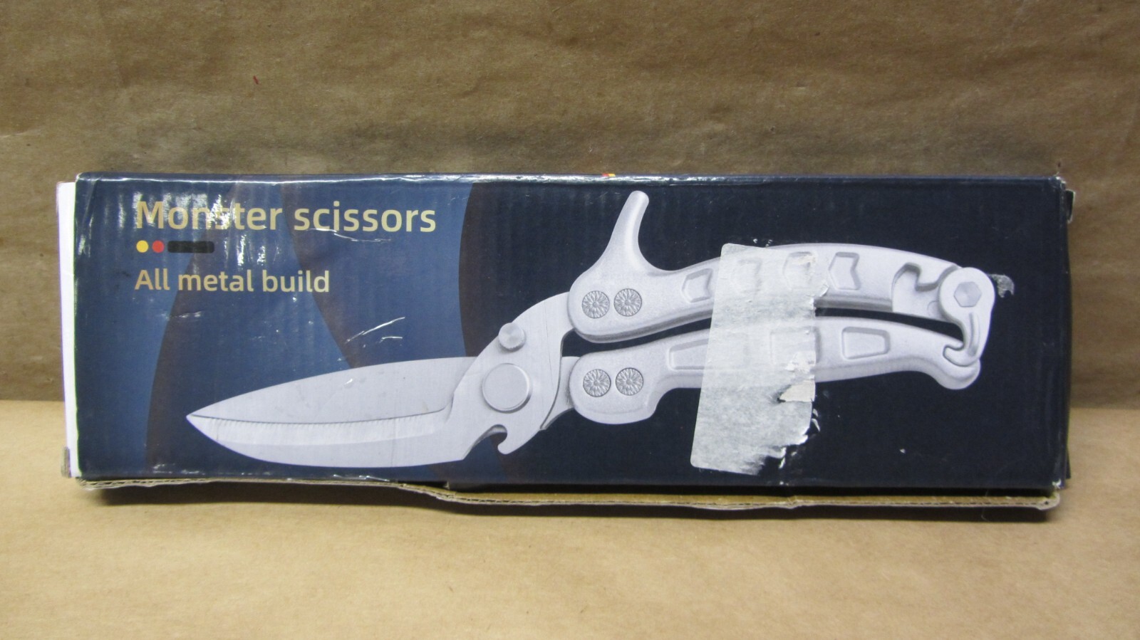 Heavy Duty Monster Kitchen Scissors in Silver – Multipurpose Sharp Cutting Tool-image