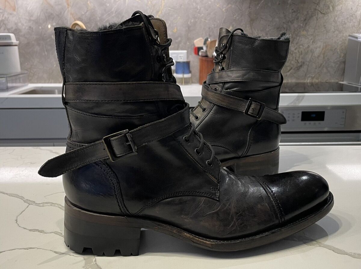 Alfredo Bannister Japan Engineer Boots Leather Strap Buckle Alfredo Bannister Japan Engineer Boots Leather Strap Buckle