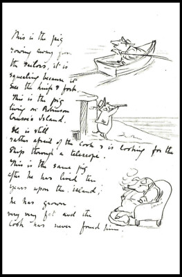 Postcard - Third Page Of Pig Robinson Picture Letter - Beatrix Potter 2-027