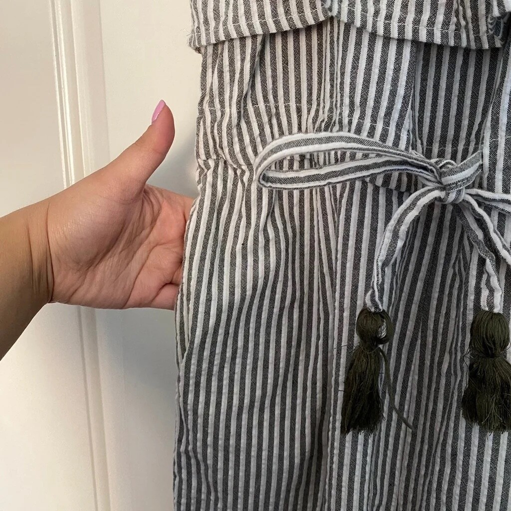 Zara Basic Fall Spring Summer Gray & White Stripe… - image 6