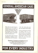 1921 Ad * General American Car Company * Railroad Cars Box Flat Stock Gondola