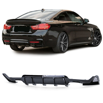 Diffuseur Arrière Noir Brillant + Embouts Pour BMW F32 F33 F36 – Tuning Garage-Hub