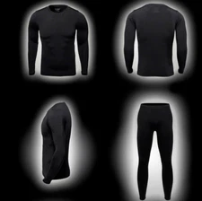 Men Thermal Underwear Set Winter Base Layer Top&Bottom Ultra Soft Long John Set