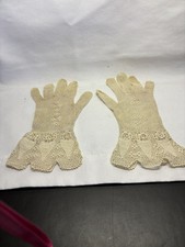 Antique Victorian Wedding Gloves Sz. Small