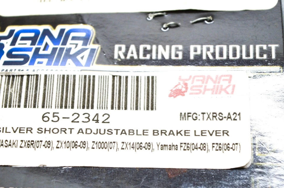 Yana Shiki TXRS-A21, 65-2342 Kawasaki Yamaha Silver Short Adjustable Brake Lever - Image 3 of 3