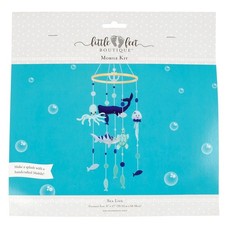Little Feet Boutique Sea Life Mobile Kit 8" X 27" Hand Craft Shark Turtle Whale