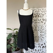 NWT Old Navy Black Linen-Blend Cami Mini Dress Medium