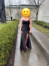 Sherri Hill Prom Dress, black Sequin, Size 6