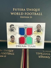 Futera Unique Dream Team /10 Pele Ronaldinho Patch Card Game Used”