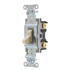 Bryant Csb120bi Wall Switch, 20A, Ivory, Toggle, 120/277Vac