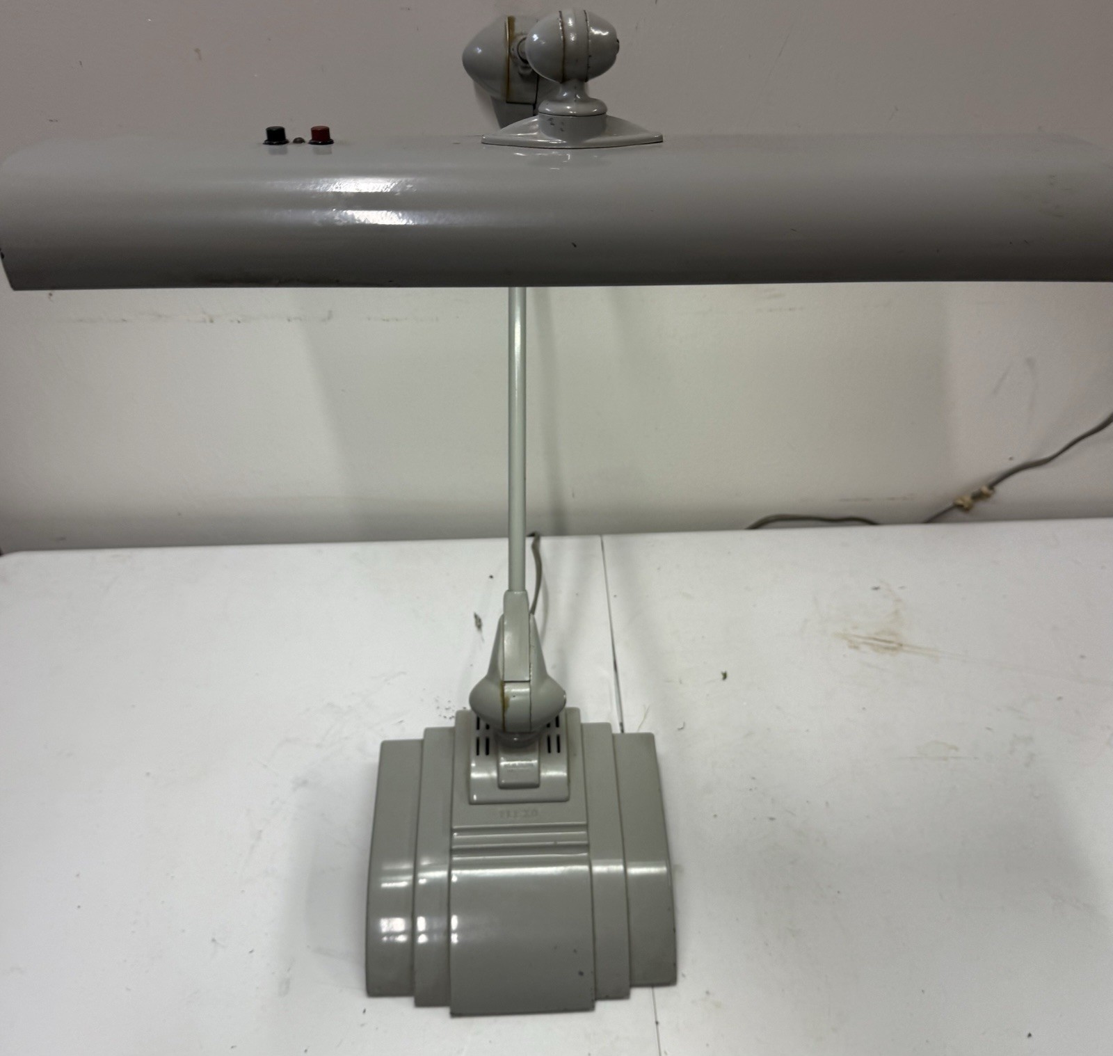 50s MCM Art Specialty Co FLEXO Metal Industrial Articulating Drafting Desk Lamp