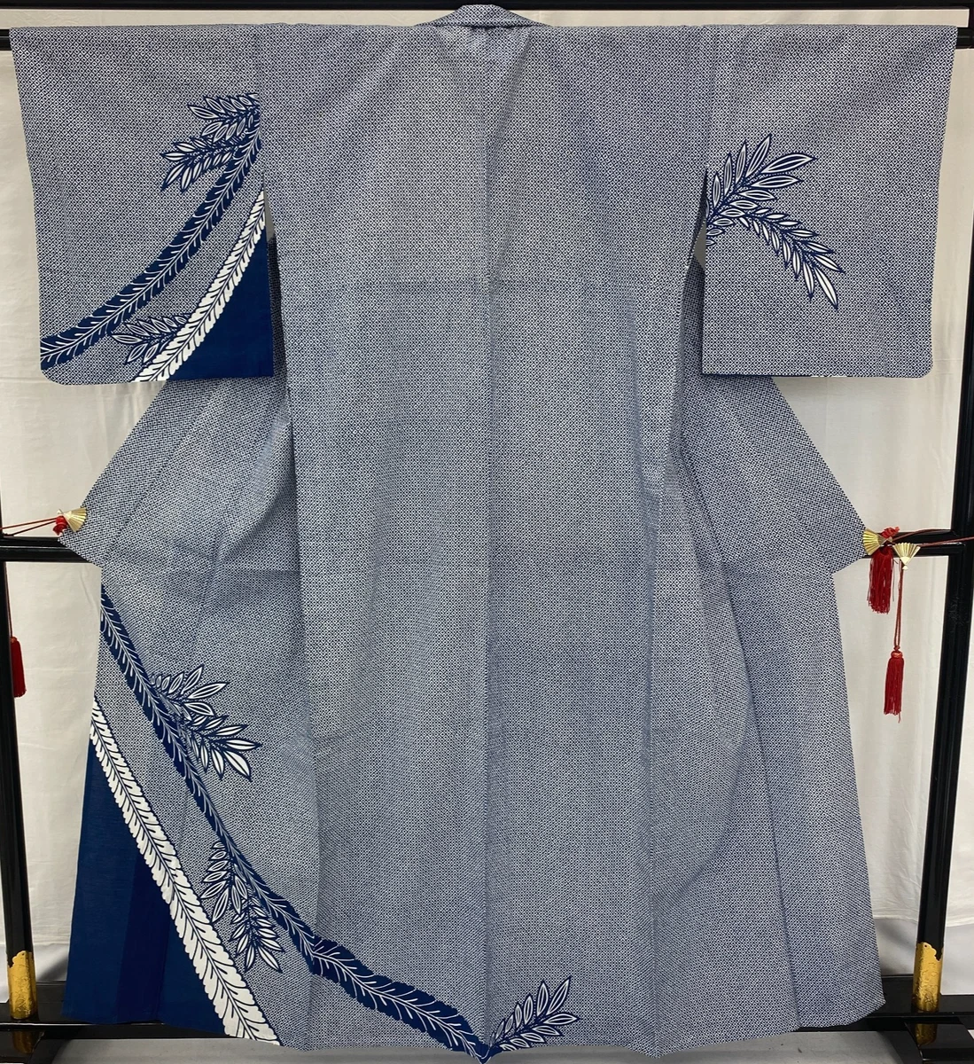 Kimono Vintage JAL Japan Airlines Années 70 - 100% Coton, Rouge, Japon