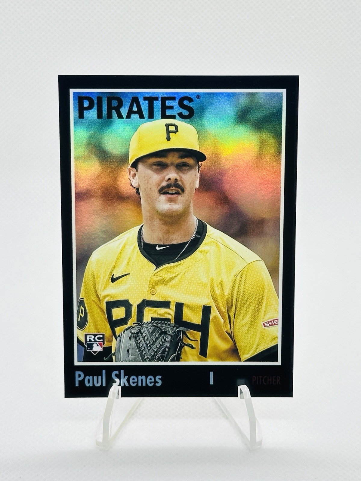 2024 Topps Archives - 1970 Topps Paul Skenes #200 Black Foilboard (RC) Pirates