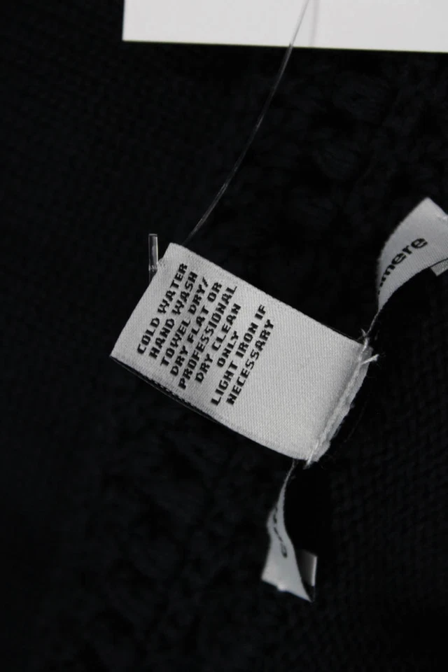 Cárdigan Algodón Por Otoño Cachemira Unisex Negro Cuello Botón Manga 3/4 Talla M Foto 4 de 4